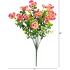image:imageNearly Natural 13in UV Resistant Artificial Pansy Bush IndoorOutdoor  Set of 12Assorted 2