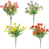image:imageNearly Natural 13in UV Resistant Artificial Pansy Bush IndoorOutdoor  Set of 12Assorted 2