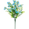 image:imageNearly Natural 13in UV Resistant Artificial Pansy Bush IndoorOutdoor  Set of 12Blue