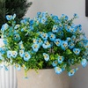image:imageNearly Natural 13in UV Resistant Artificial Pansy Bush IndoorOutdoor  Set of 12Blue