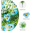 image:imageNearly Natural 13in UV Resistant Artificial Pansy Bush IndoorOutdoor  Set of 12Blue