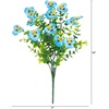 image:imageNearly Natural 13in UV Resistant Artificial Pansy Bush IndoorOutdoor  Set of 12Blue