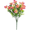image:imageNearly Natural 13in UV Resistant Artificial Pansy Bush IndoorOutdoor  Set of 12Pink