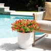 image:imageNearly Natural 13in UV Resistant Artificial Pansy Bush IndoorOutdoor  Set of 12Red