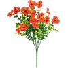 image:imageNearly Natural 13in UV Resistant Artificial Pansy Bush IndoorOutdoor  Set of 12Red