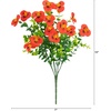 image:imageNearly Natural 13in UV Resistant Artificial Pansy Bush IndoorOutdoor  Set of 12Red