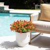 image:imageNearly Natural 13in UV Resistant Artificial Pansy Bush IndoorOutdoor  Set of 12Red