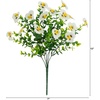 image:imageNearly Natural 13in UV Resistant Artificial Pansy Bush IndoorOutdoor  Set of 12White