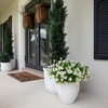image:imageNearly Natural 13in UV Resistant Artificial Pansy Bush IndoorOutdoor  Set of 12White