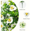 image:imageNearly Natural 13in UV Resistant Artificial Pansy Bush IndoorOutdoor  Set of 12White
