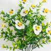 image:imageNearly Natural 13in UV Resistant Artificial Pansy Bush IndoorOutdoor  Set of 12White