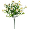 image:imageNearly Natural 13in UV Resistant Artificial Pansy Bush IndoorOutdoor  Set of 12White