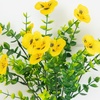 image:imageNearly Natural 13in UV Resistant Artificial Pansy Bush IndoorOutdoor  Set of 12Yellow