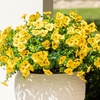 image:imageNearly Natural 13in UV Resistant Artificial Pansy Bush IndoorOutdoor  Set of 12Yellow
