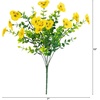 image:imageNearly Natural 13in UV Resistant Artificial Pansy Bush IndoorOutdoor  Set of 12Yellow