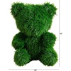 image:imageNearly Natural 14in UV Resistant Artificial Grass Garden Plush Topiary Bear  IndoorOutdoor
