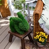 image:imageNearly Natural 14in UV Resistant Artificial Grass Garden Plush Topiary Bunny Rabbit  IndoorOutdoor