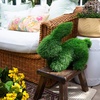 image:imageNearly Natural 14in UV Resistant Artificial Grass Garden Plush Topiary Bunny Rabbit  IndoorOutdoor