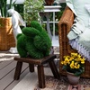 image:imageNearly Natural 14in UV Resistant Artificial Grass Garden Plush Topiary Bunny Rabbit  IndoorOutdoor
