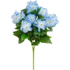image:imageNearly Natural 14in UV Resistant Artificial Hydrangea Bush IndoorOutdoor  Set of 6Blue