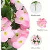 image:imageNearly Natural 14in UV Resistant Artificial Hydrangea Bush IndoorOutdoor  Set of 6Pink