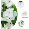 image:imageNearly Natural 14in UV Resistant Artificial Hydrangea Bush IndoorOutdoor  Set of 6White