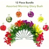 image:imageNearly Natural 14in UV Resistant Artificial Morning Glory Bush IndoorOutdoor  Set of 12Assorted 1