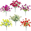 image:imageNearly Natural 14in UV Resistant Artificial Morning Glory Bush IndoorOutdoor  Set of 12Assorted 1
