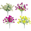 image:imageNearly Natural 14in UV Resistant Artificial Morning Glory Bush IndoorOutdoor  Set of 12Assorted 2