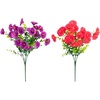 image:imageNearly Natural 14in UV Resistant Artificial Morning Glory Bush IndoorOutdoor  Set of 12Assorted 3