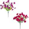image:imageNearly Natural 14in UV Resistant Artificial Morning Glory Bush IndoorOutdoor  Set of 12Assorted 3