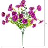 image:imageNearly Natural 14in UV Resistant Artificial Morning Glory Bush IndoorOutdoor  Set of 12Assorted 3