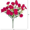 image:imageNearly Natural 14in UV Resistant Artificial Morning Glory Bush IndoorOutdoor  Set of 12Beauty