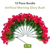 image:imageNearly Natural 14in UV Resistant Artificial Morning Glory Bush IndoorOutdoor  Set of 12Beauty
