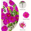 image:imageNearly Natural 14in UV Resistant Artificial Morning Glory Bush IndoorOutdoor  Set of 12Fuchsia