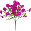 image:imageNearly Natural 14in UV Resistant Artificial Morning Glory Bush IndoorOutdoor  Set of 12Fuchsia