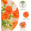 image:imageNearly Natural 14in UV Resistant Artificial Morning Glory Bush IndoorOutdoor  Set of 12Orange