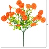 image:imageNearly Natural 14in UV Resistant Artificial Morning Glory Bush IndoorOutdoor  Set of 12Orange