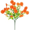 image:imageNearly Natural 14in UV Resistant Artificial Morning Glory Bush IndoorOutdoor  Set of 12Orange
