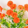 image:imageNearly Natural 14in UV Resistant Artificial Morning Glory Bush IndoorOutdoor  Set of 12Orange