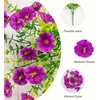 image:imageNearly Natural 14in UV Resistant Artificial Morning Glory Bush IndoorOutdoor  Set of 12Purple