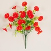 image:imageNearly Natural 14in UV Resistant Artificial Morning Glory Bush IndoorOutdoor  Set of 12Red