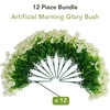 image:imageNearly Natural 14in UV Resistant Artificial Morning Glory Bush IndoorOutdoor  Set of 12White
