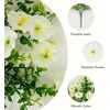 image:imageNearly Natural 14in UV Resistant Artificial Morning Glory Bush IndoorOutdoor  Set of 12White