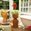 image:imageNearly Natural 14in UV Resistant Artificial Morning Glory Bush IndoorOutdoor  Set of 12White