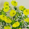 image:imageNearly Natural 14in UV Resistant Artificial Morning Glory Bush IndoorOutdoor  Set of 12Yellow