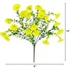 image:imageNearly Natural 14in UV Resistant Artificial Morning Glory Bush IndoorOutdoor  Set of 12Yellow
