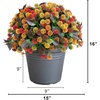 image:imageNearly Natural 16in Mixed Fall Mum UVResistant Outdoor Porch Decor