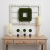 image:imageNearly Natural 17 Tea Leaf Square Wreath UV Resistant Artificial Plant Green
