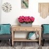 image:imageNearly Natural 18 in Artificial Geranium Plant in Stone Planter Porch DecorBeauty